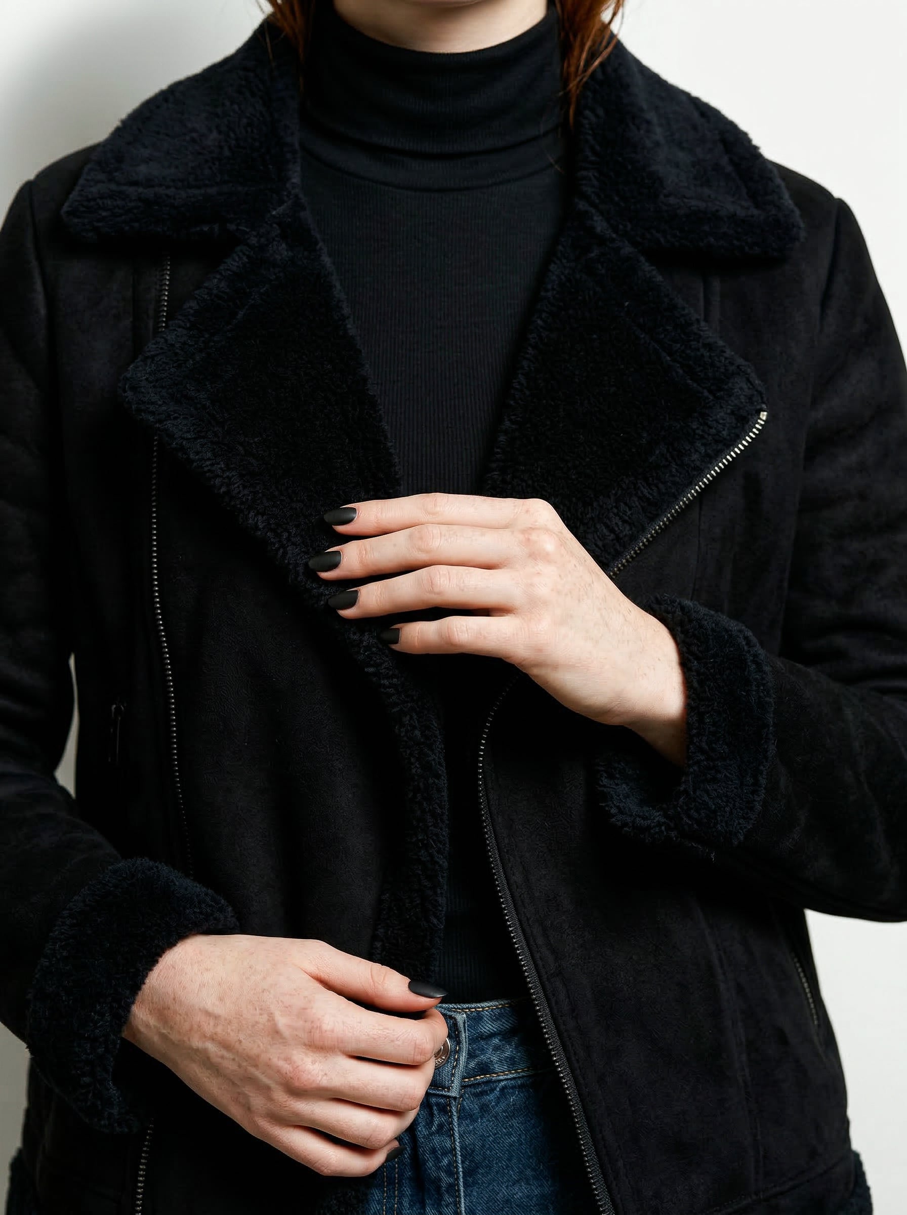 Vegane Lammfell Jacke