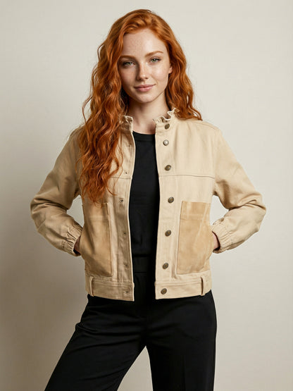 RUFFLE Jacke mit feiner Rüsche